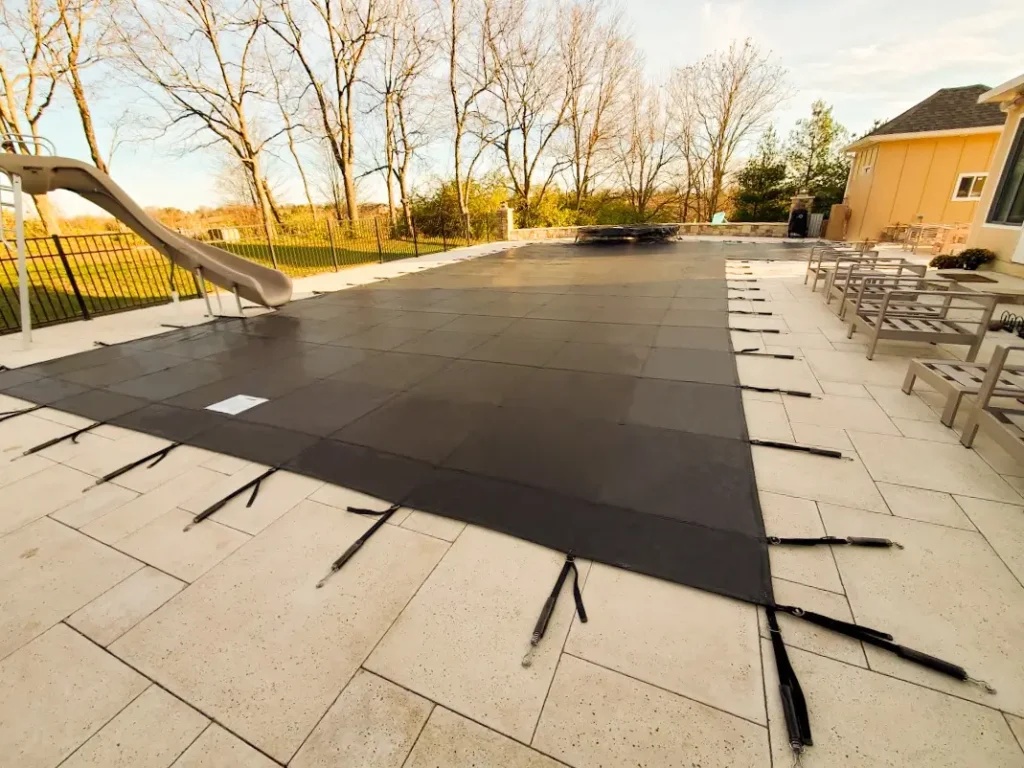 SANS 10134 certified safety pool cover installed on residential pool in South Africa